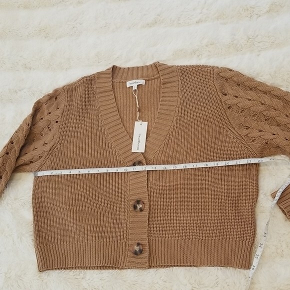 NWT Heartloom Naomi Cardigan- Anthropologie brand, size L, color camel - Picture 15 of 16